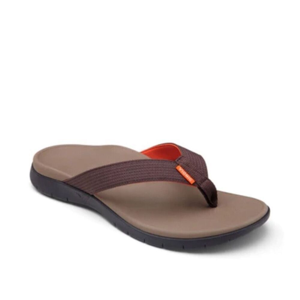 Vionic Mislander Men's Flip Flop Brown Slipper Size 8